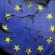 image showing crumbling EU flag, Brexit impacted the UK economy